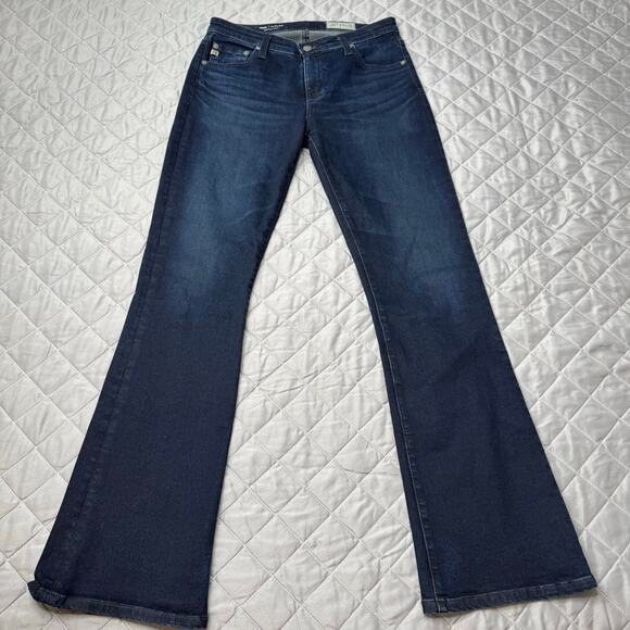 AG Adriano Goldschmied angel low-rise boot leg jeans Japanese fabric women’s 28R - Picture 2 of 8